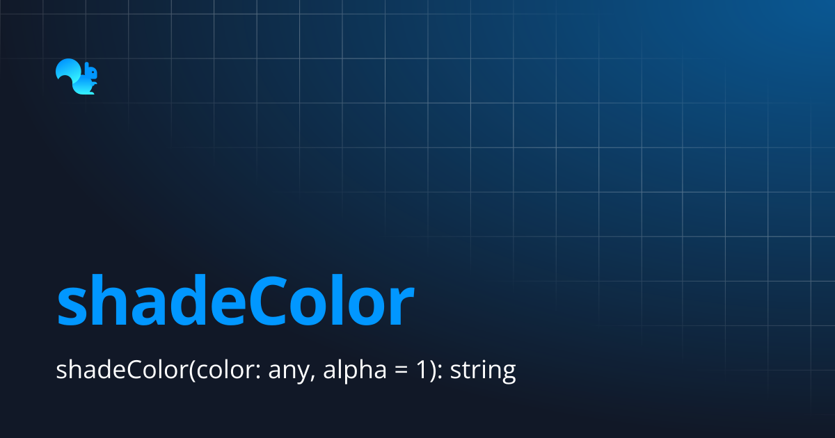 shadeColor | Squirrel Addon Documentation | Learn - Squirrel365