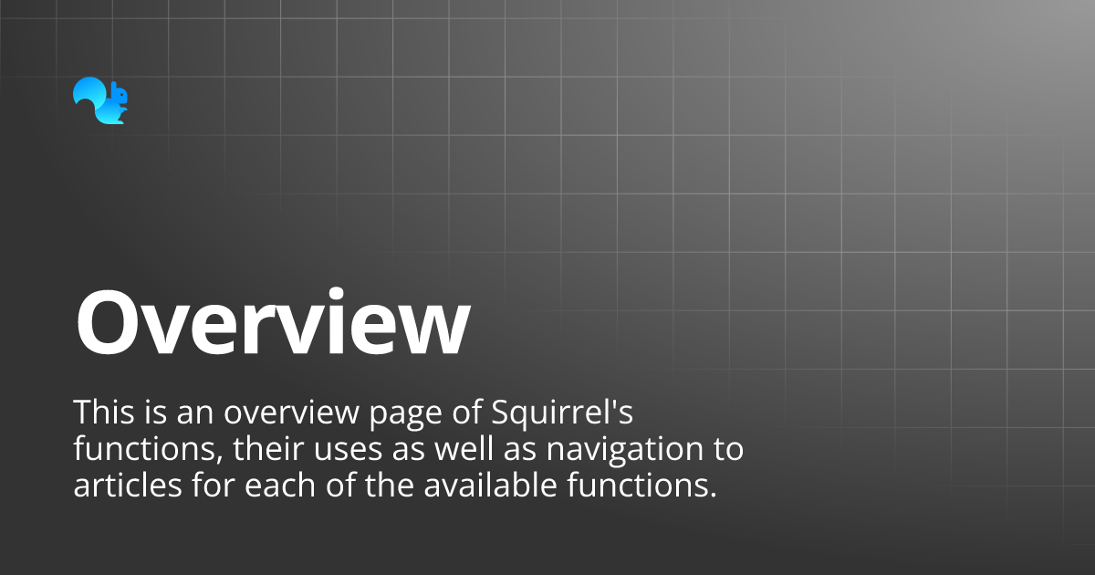 Overview learn squirrel365