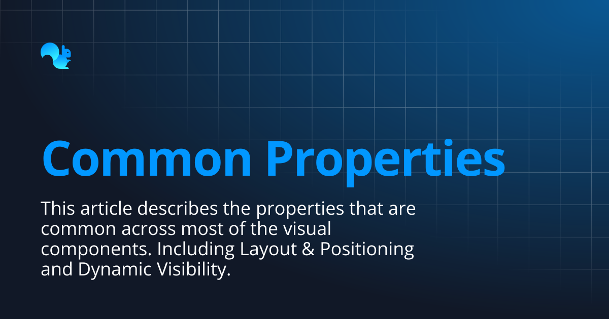 Common Properties | Learn - Squirrel365